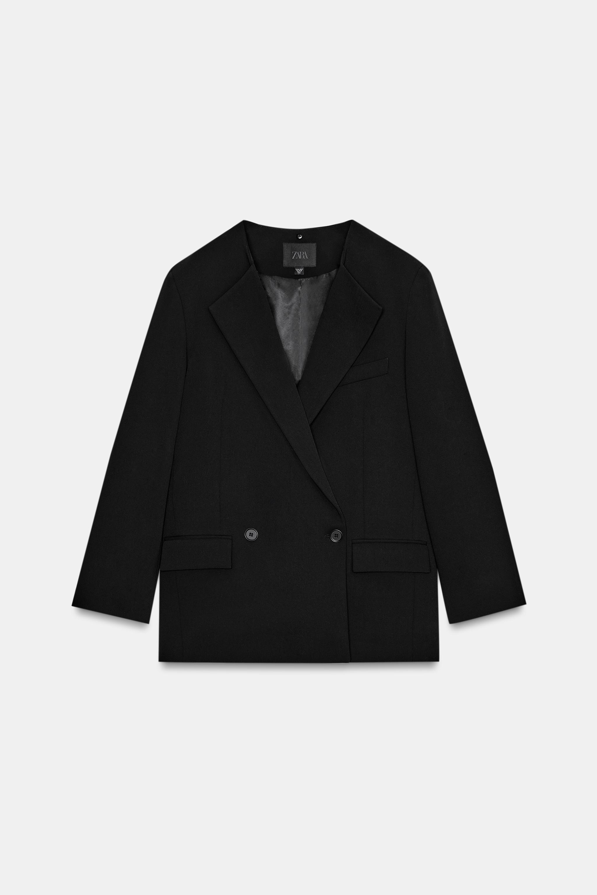 CONTRASTING SCARF BLAZER